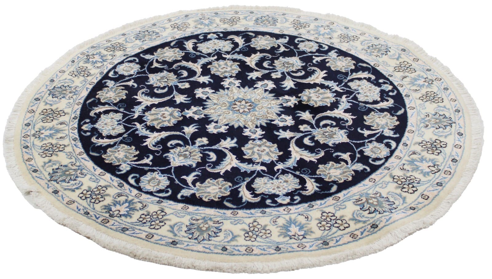 Original Perserteppich Nain Kashmari 150x150 cm – handgeknüpft