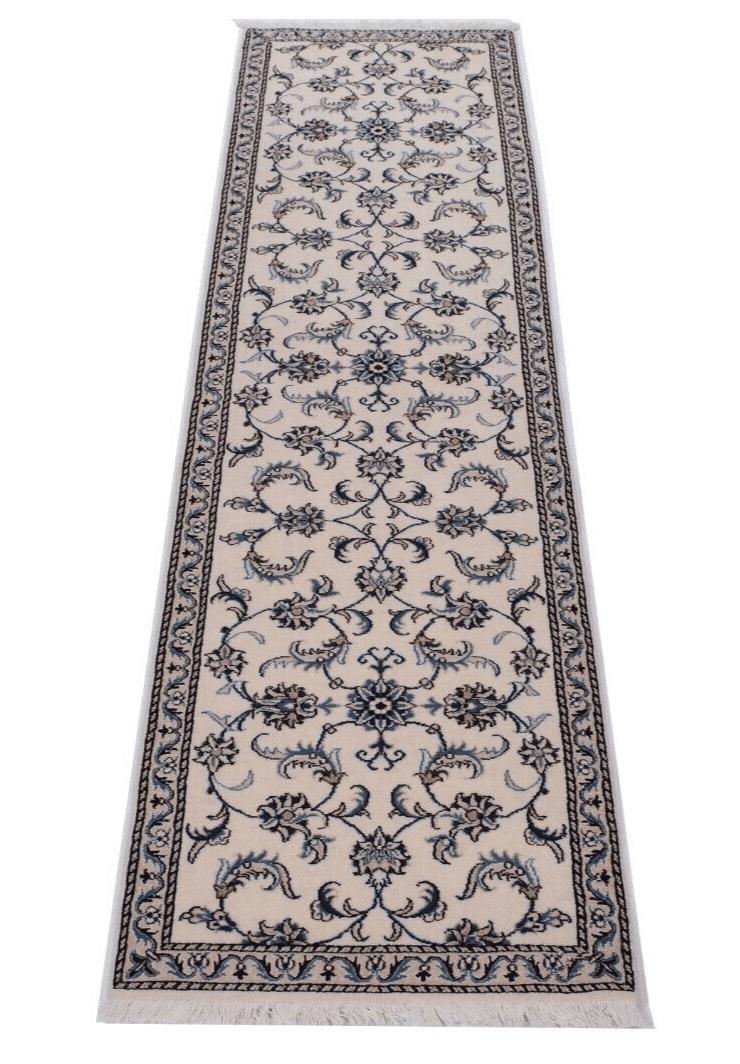 Nain 292x77 cm Handgeknüpfter Perserteppich Beige, 300.000 Knoten