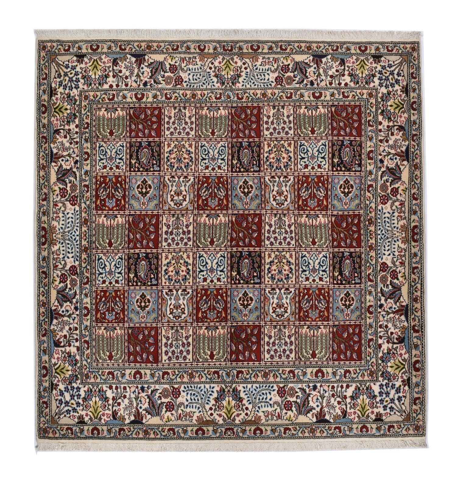 Orientteppich 200 x 191 cm Moud, 300.000 Knoten, handgeknüpft