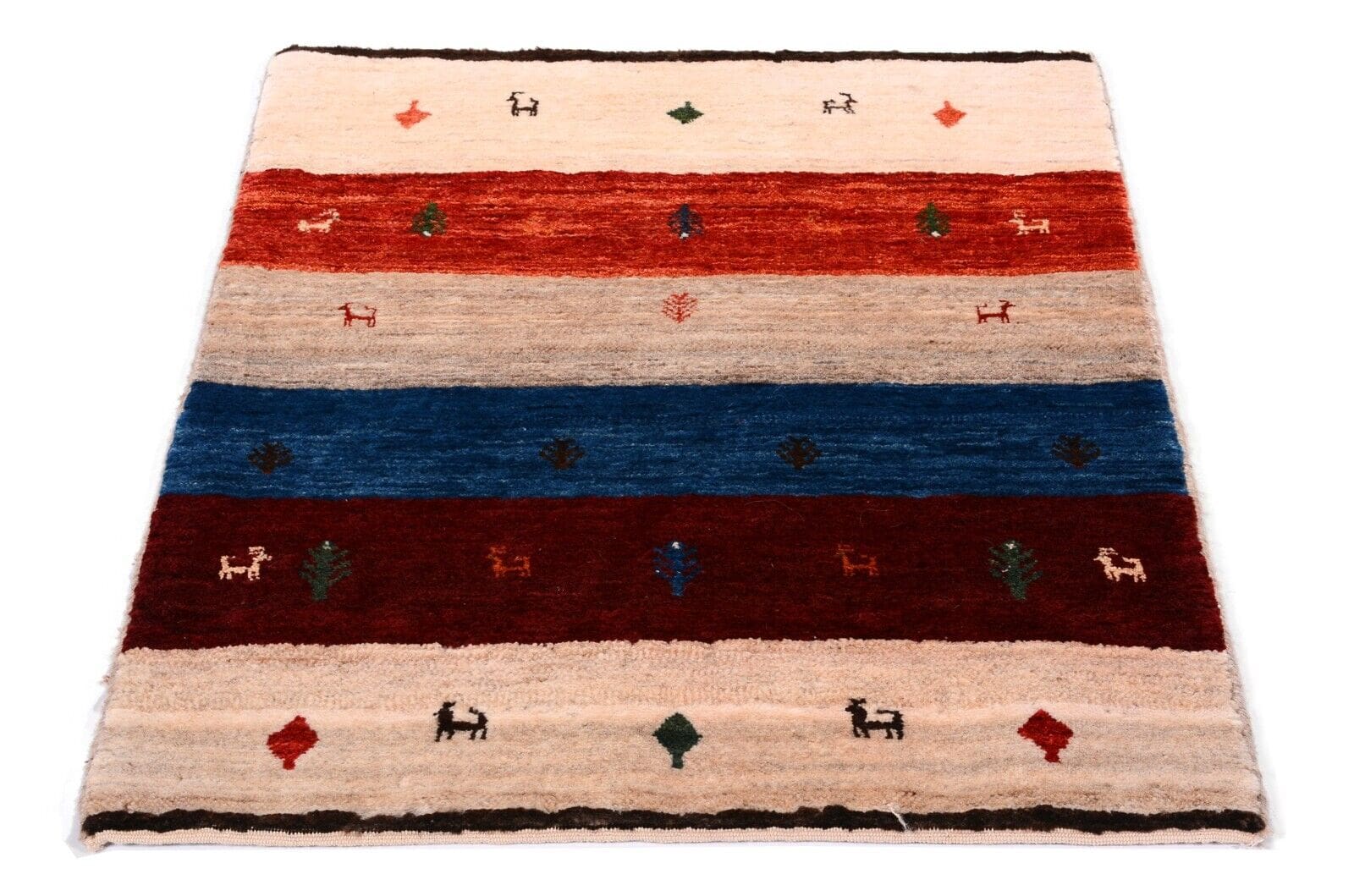 Perserteppich Gabbeh Loribaft 121x87 cm, 300.000 Knoten, handgeknüpft