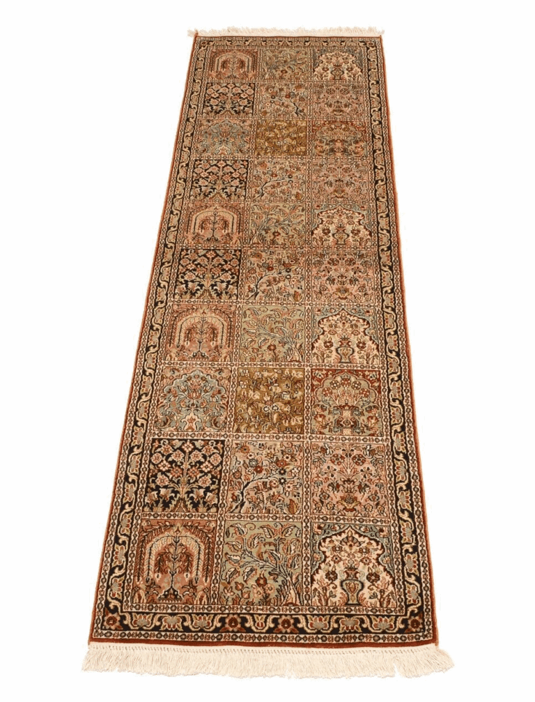 Handgeknüpfter Orientteppich 208x62 cm, 550000 Knoten, Seide