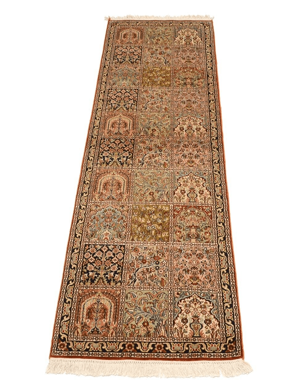 Handgeknüpfter Orientteppich 208x62 cm, 550.000 Knoten, Seide