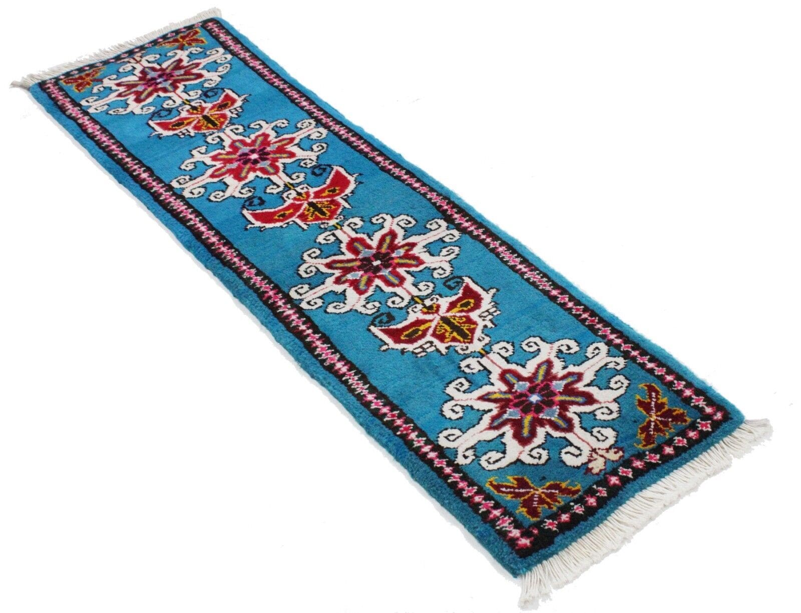 Handgeknüpfter Heris Orientteppich 175 x 52 cm – Perserteppich Nr. 194