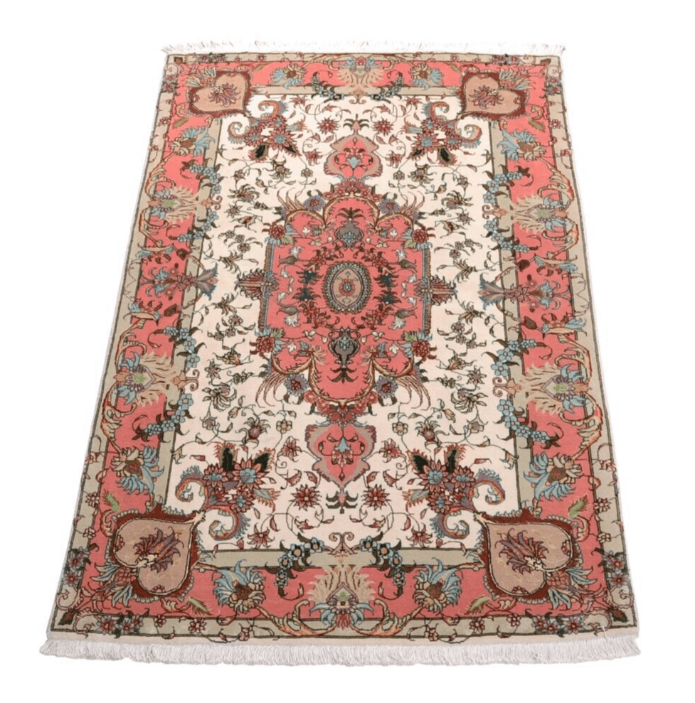 Handgeknüpfter Perser Teppich Tabriz 157x100 cm, 500.000 Knoten, floral