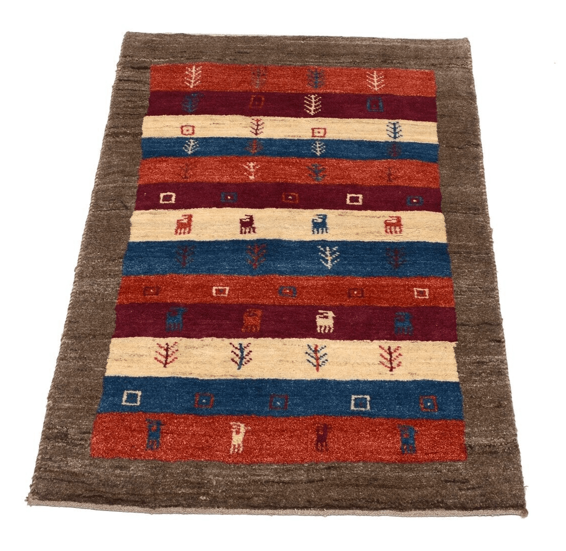 Handgeknüpfter Gabbeh Teppich 118x78 cm, 90.000 Knoten, neu