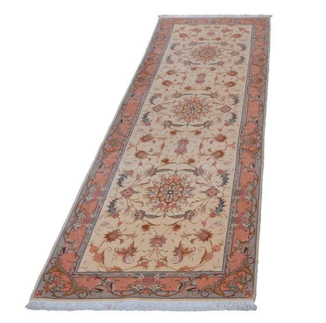 Perserteppich Tabriz 294x83 cm, 550.000 Knoten, handgeknüpft