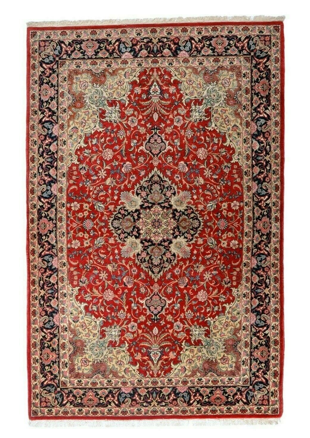 Handgeknüpfter Perser Teppich 214x139 cm, 900.000 Knoten, rot