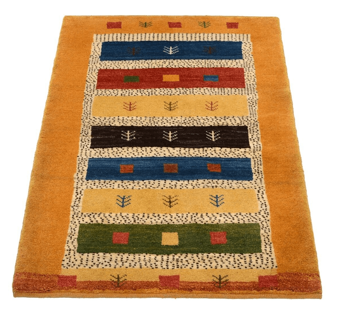 Handgeknüpfter Gabbeh Teppich 118x86 cm, 90.000 Knoten, neu