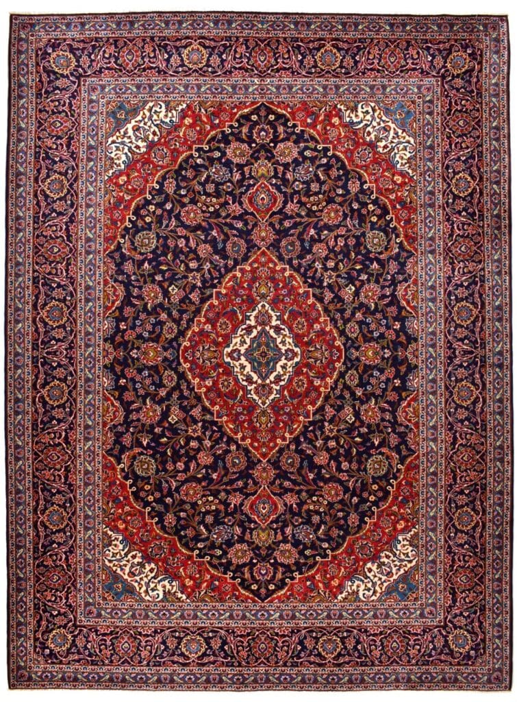 Handgeknüpfter Perser Teppich Kashan 395x295 cm, 350000 Knoten
