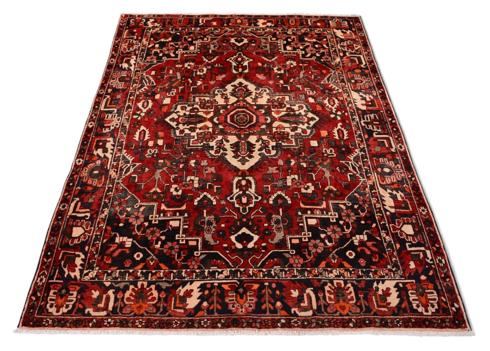 Handgeknüpfter Orientteppich 300x213 cm, 200.000 Knoten, Rot