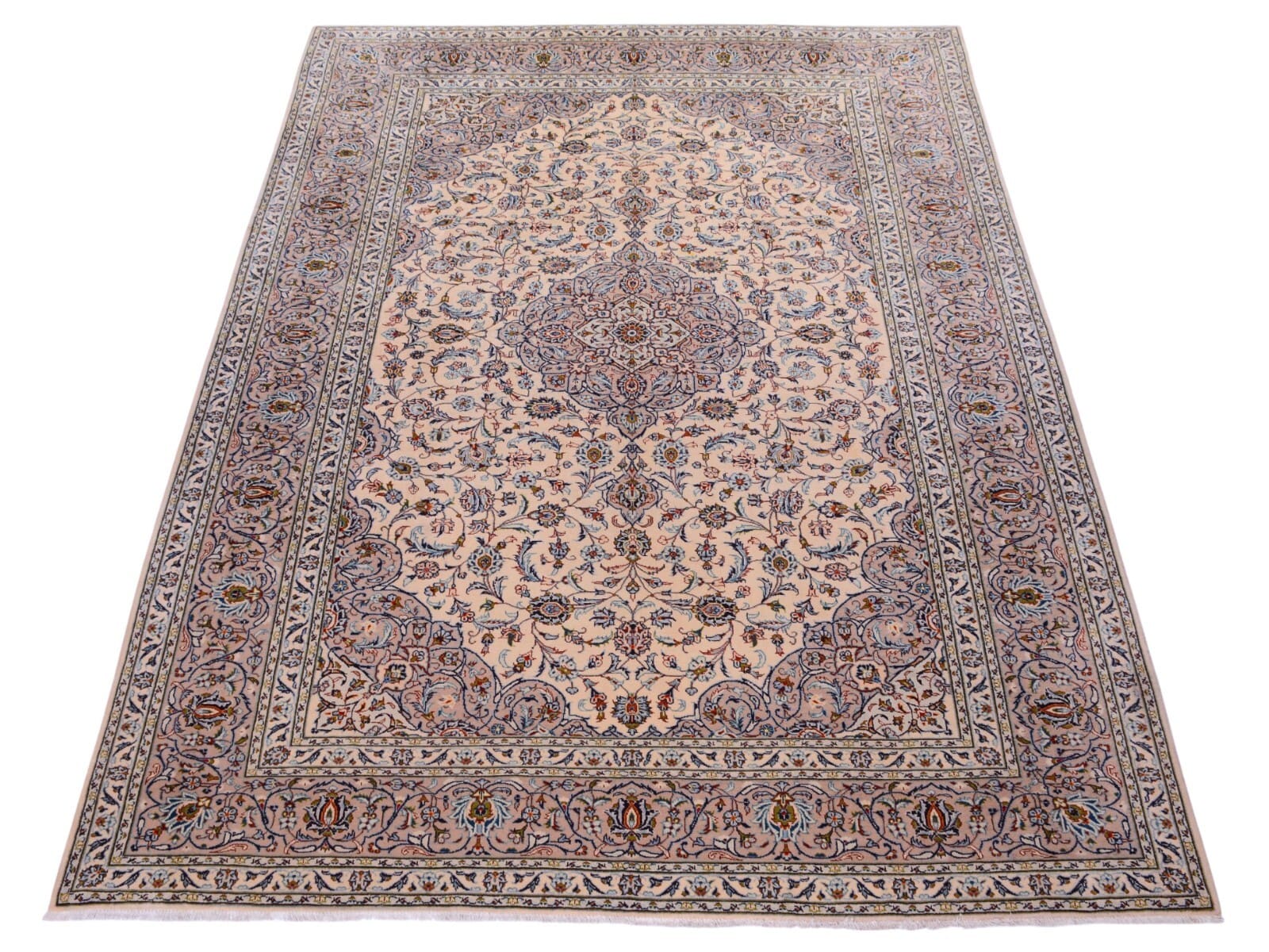 Handgeknüpfter Perser Teppich Kashan 376x275 cm, 350.000 Knoten
