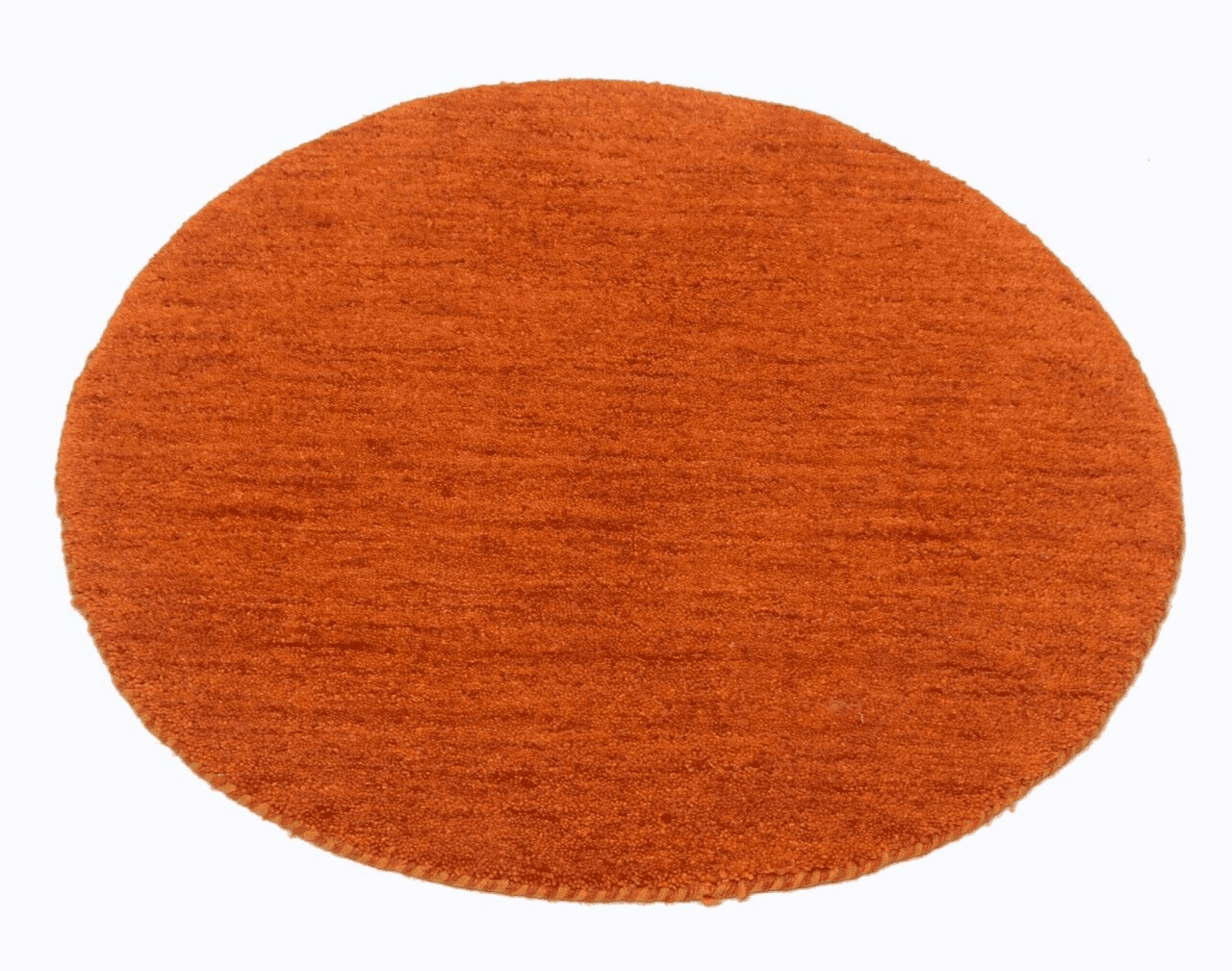 Orientteppich Gabbeh Rund 72x72 cm Orange handgewebt Schurwolle