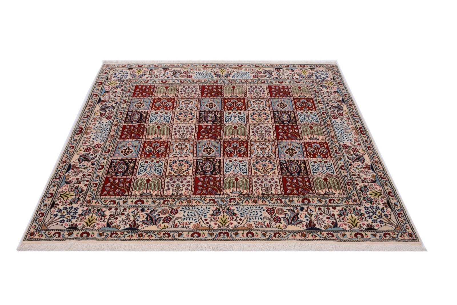 Orientteppich 200 x 191 cm Moud, 300.000 Knoten, handgeknüpft