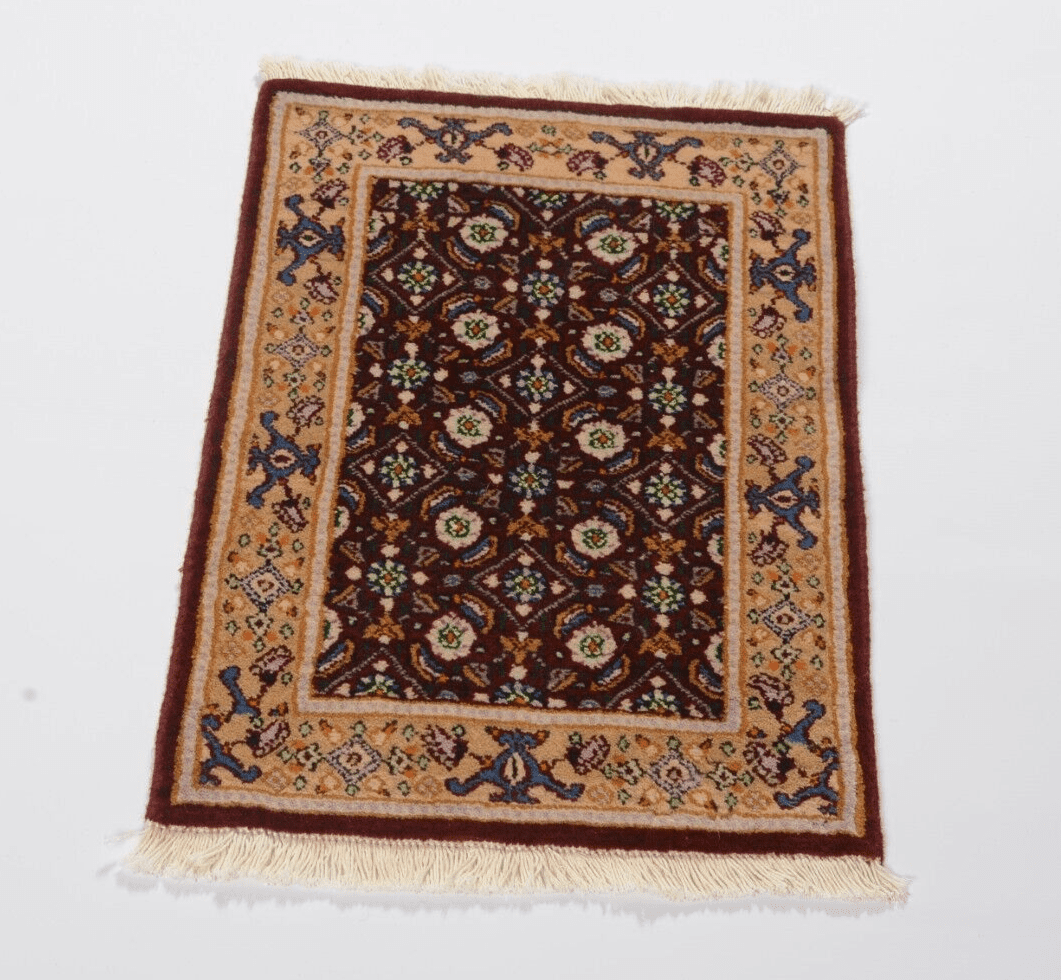 Handgeknüpfter Perserteppich Moud 60x40 cm 300.000 Knoten neu