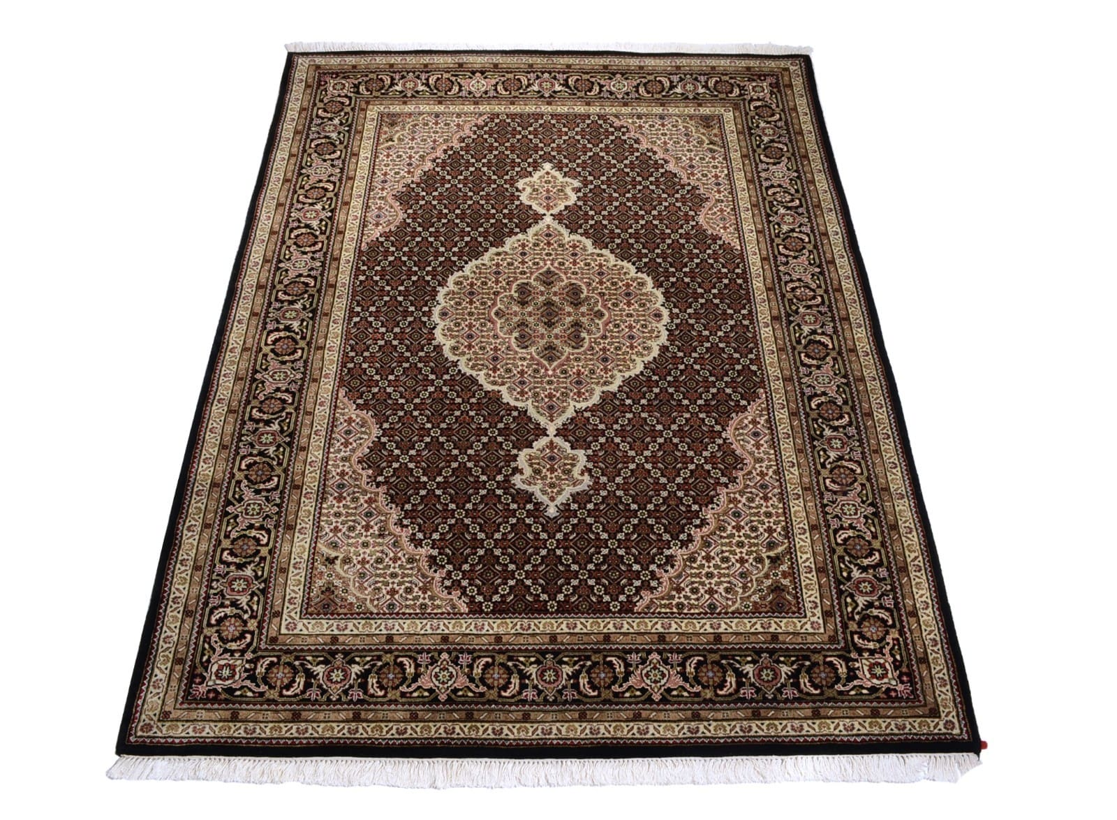 Feiner Orientteppich 235x178 cm, 235.000 Knoten, handgeknüpft