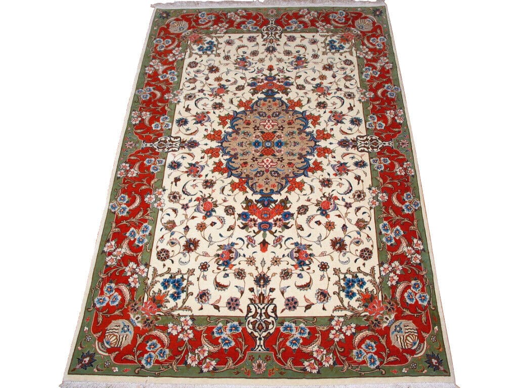 Handgeknüpfter Perserteppich 210x133 cm, 950.000 Knoten, Kork Beige