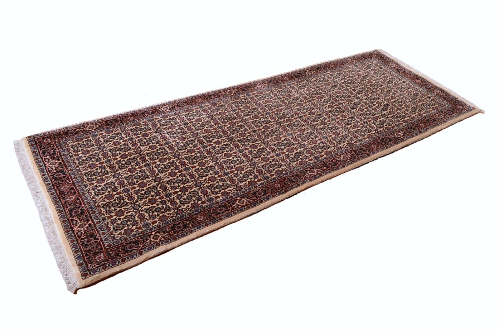 Handgeknüpfter Perserteppich Bidjar Tekab 254x94 cm, 350.000 Knoten