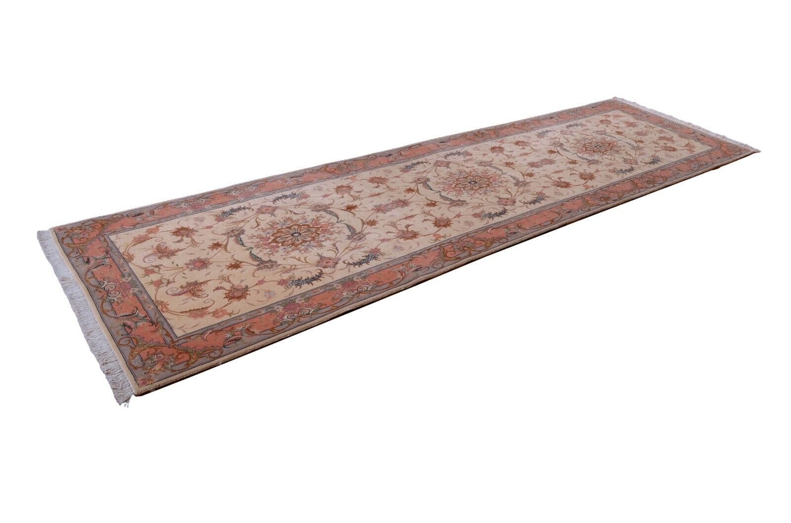Perserteppich Tabriz 294x83 cm, 550.000 Knoten, handgeknüpft