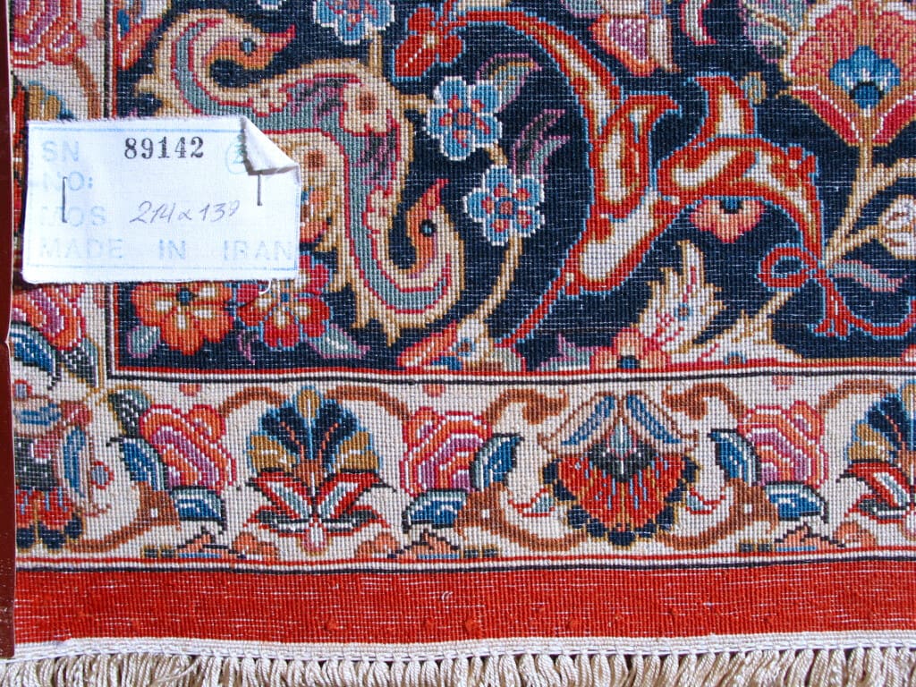Handgeknüpfter Perser Teppich 214x139 cm, 900.000 Knoten, rot
