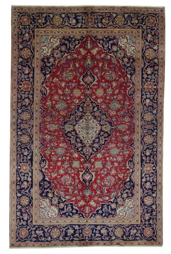 Keshan Perserteppich 295 x 189 cm, 150.000 Knoten, handgeknüpft