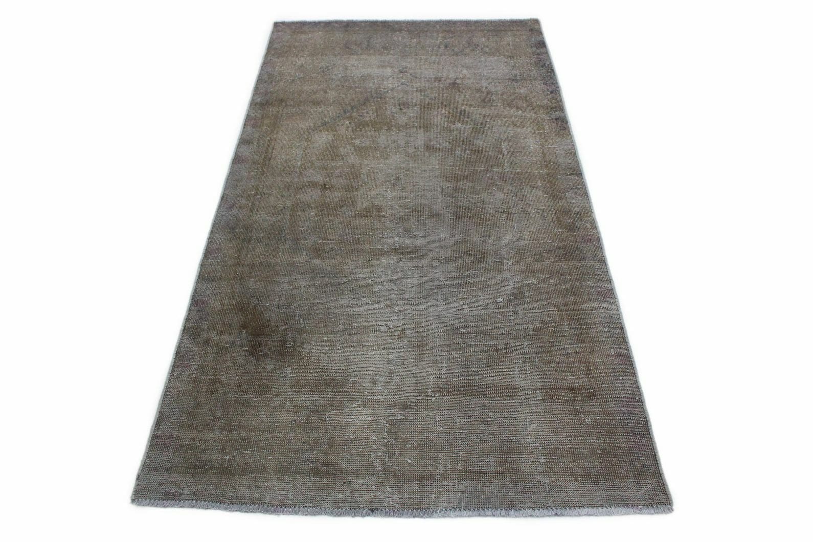 Vintage Orientteppich Grau 229x119 cm – handgeknüpft, Unikat