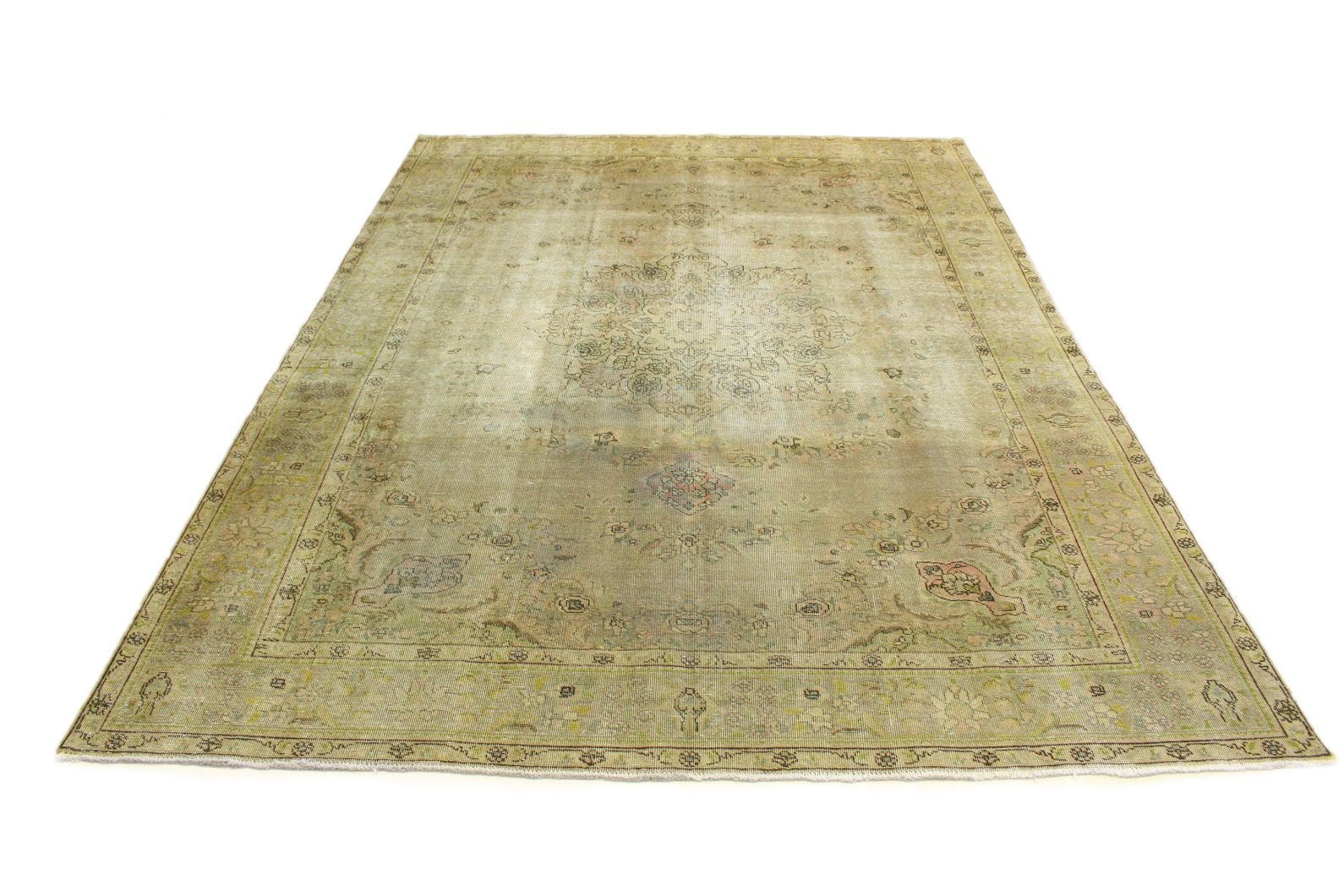 Vintage Orientteppich Beige 337x249 cm – handgeknüpft, 3,4x2,5m