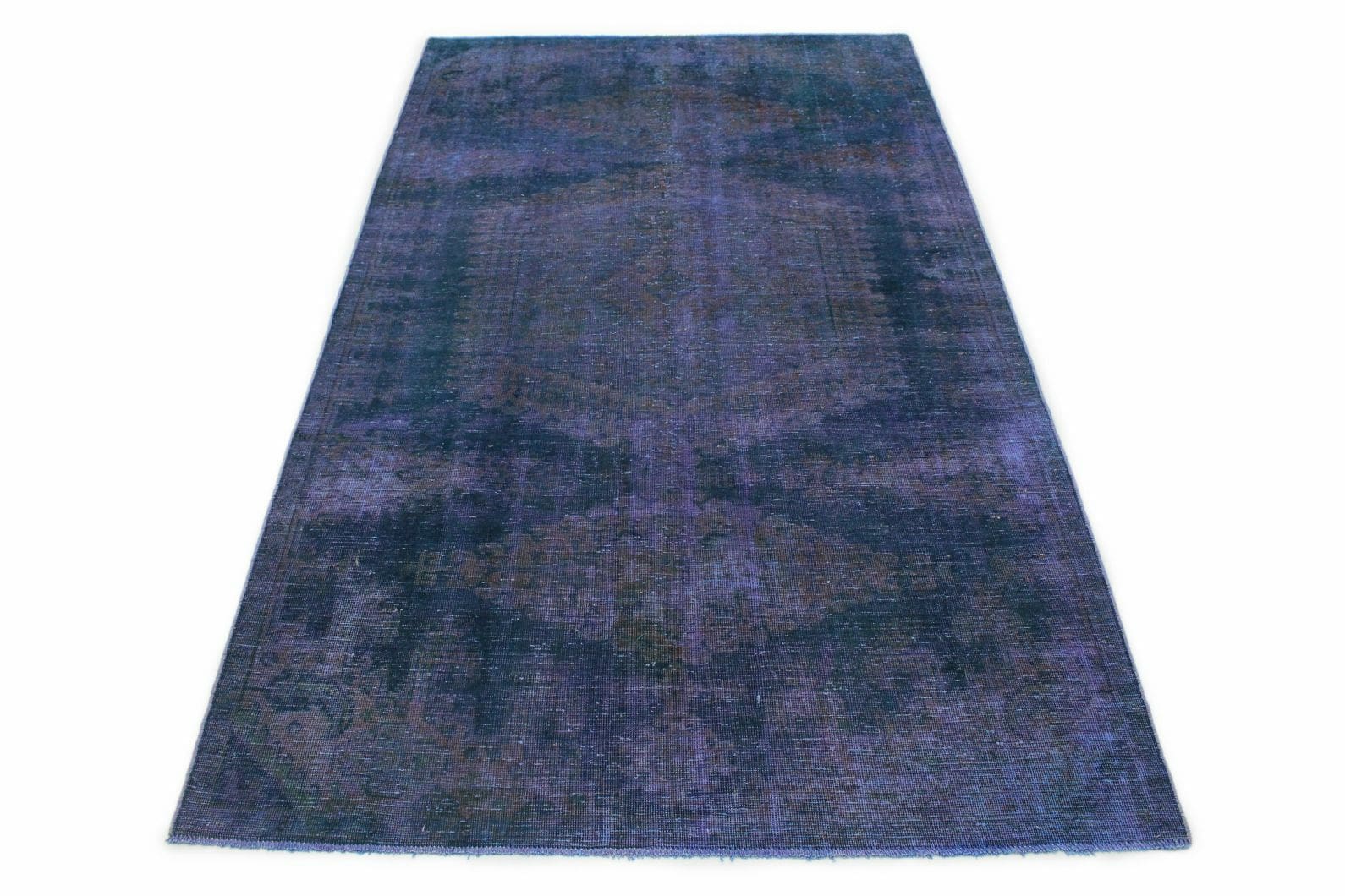 Vintage Orientteppich Blau 270x159 cm, handgeknüpft, Unikat