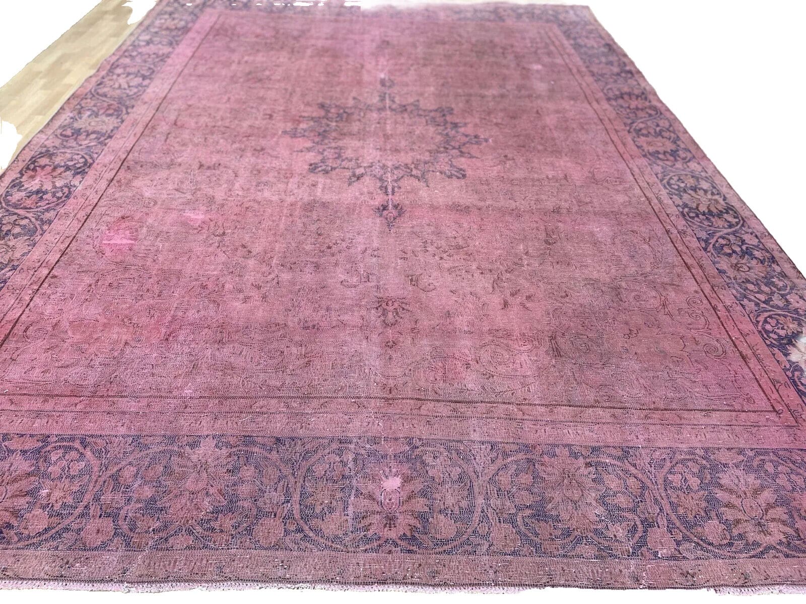 Vintage Orientteppich 403x299cm Rot, Designerstück, handgeknüpft