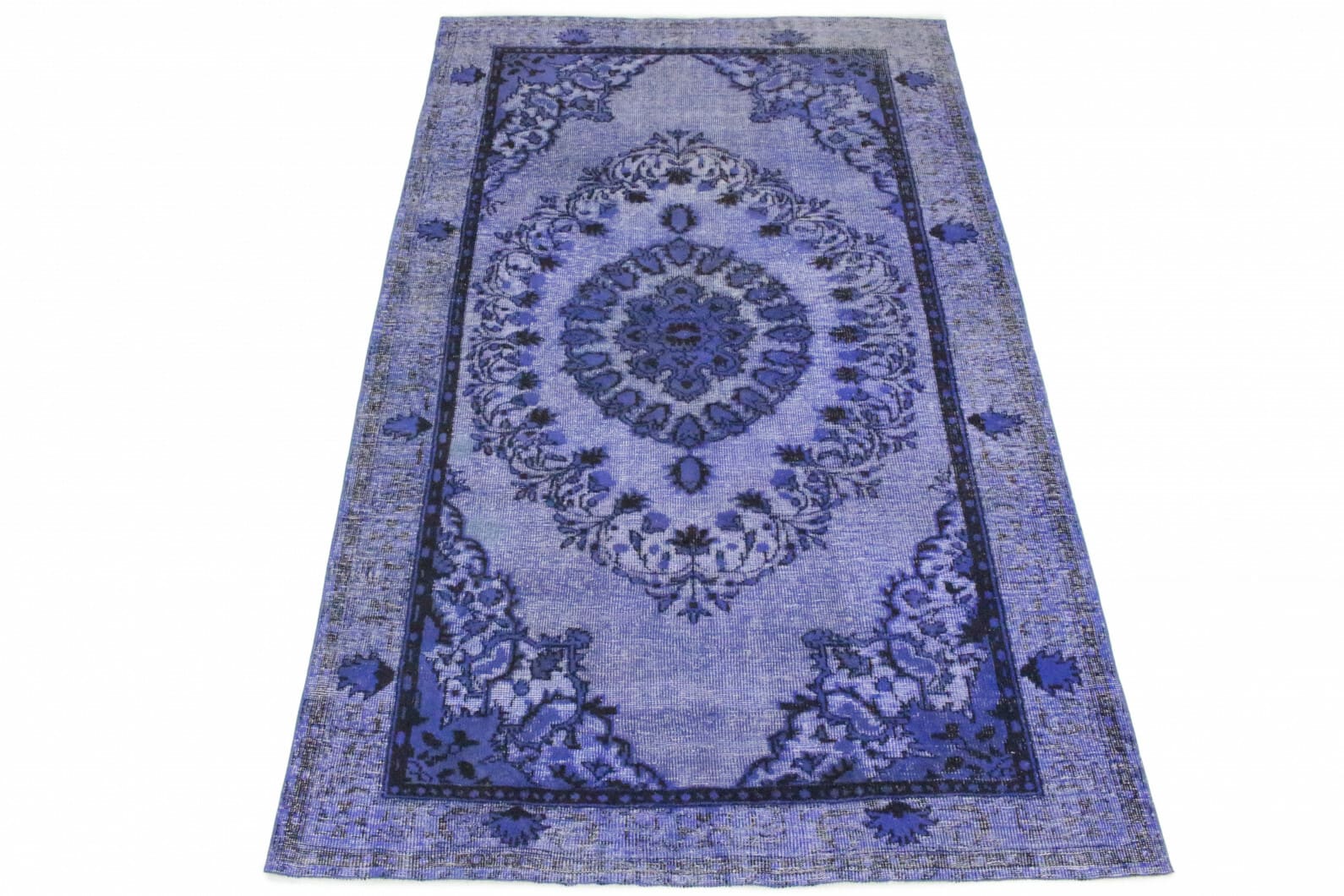 Vintage Orientteppich Lila 296x189 cm, handgeknüpft, Unikat