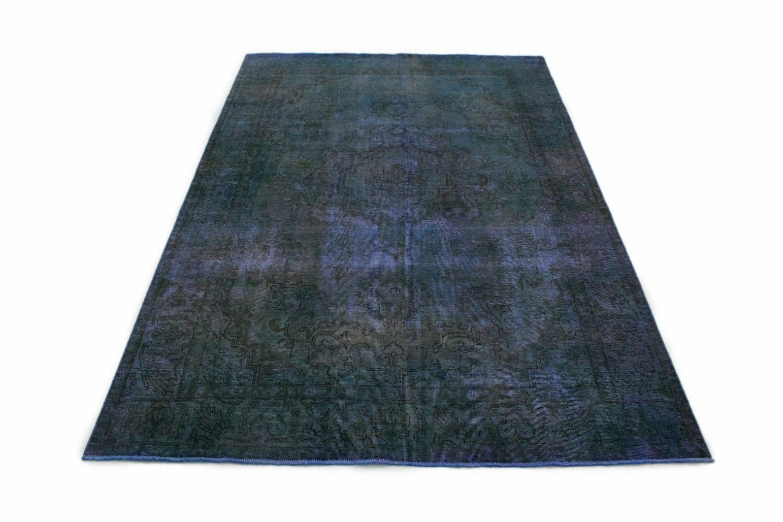 Vintage-Teppich Blau 316x213cm, handgeknüpft, Orientteppich