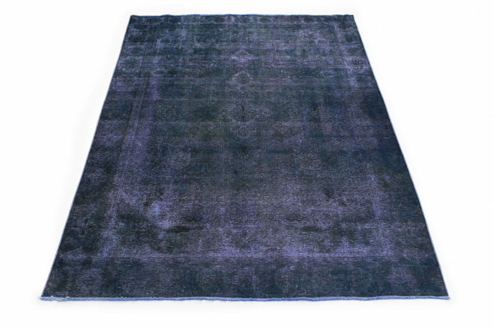 Vintage Orientteppich Blau Lila 297x189 cm - handgeknüpft
