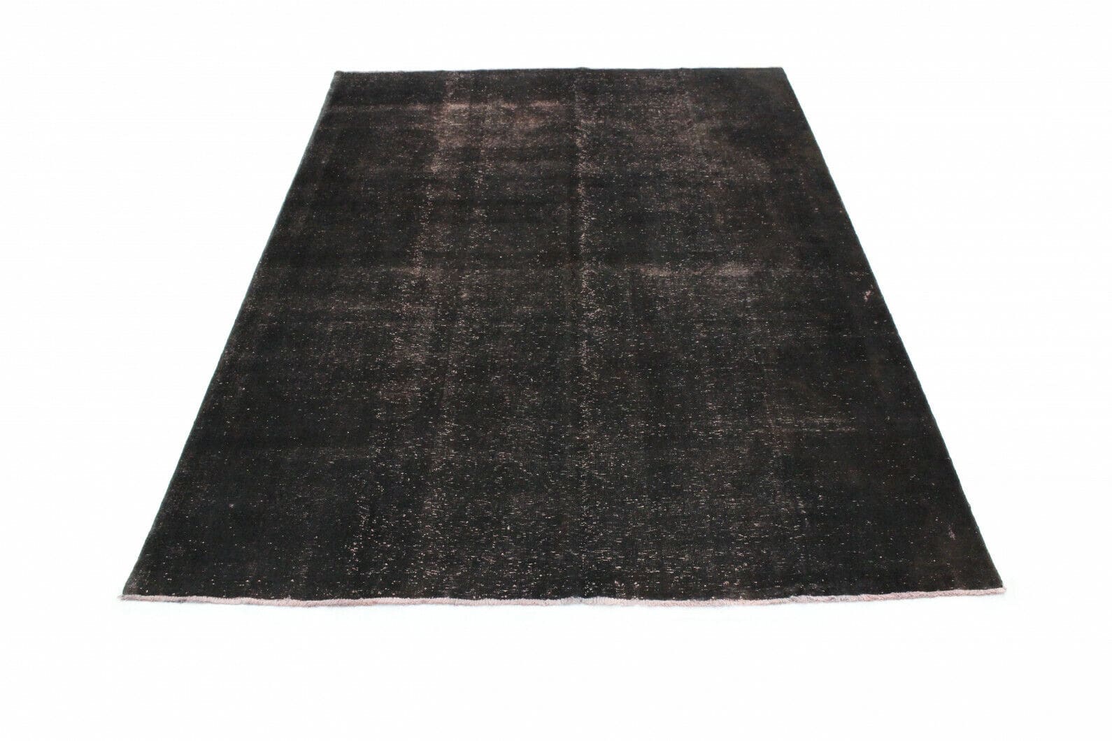 Vintage Orientteppich Schwarz 348x249cm – handgeknüpft, Designerstück