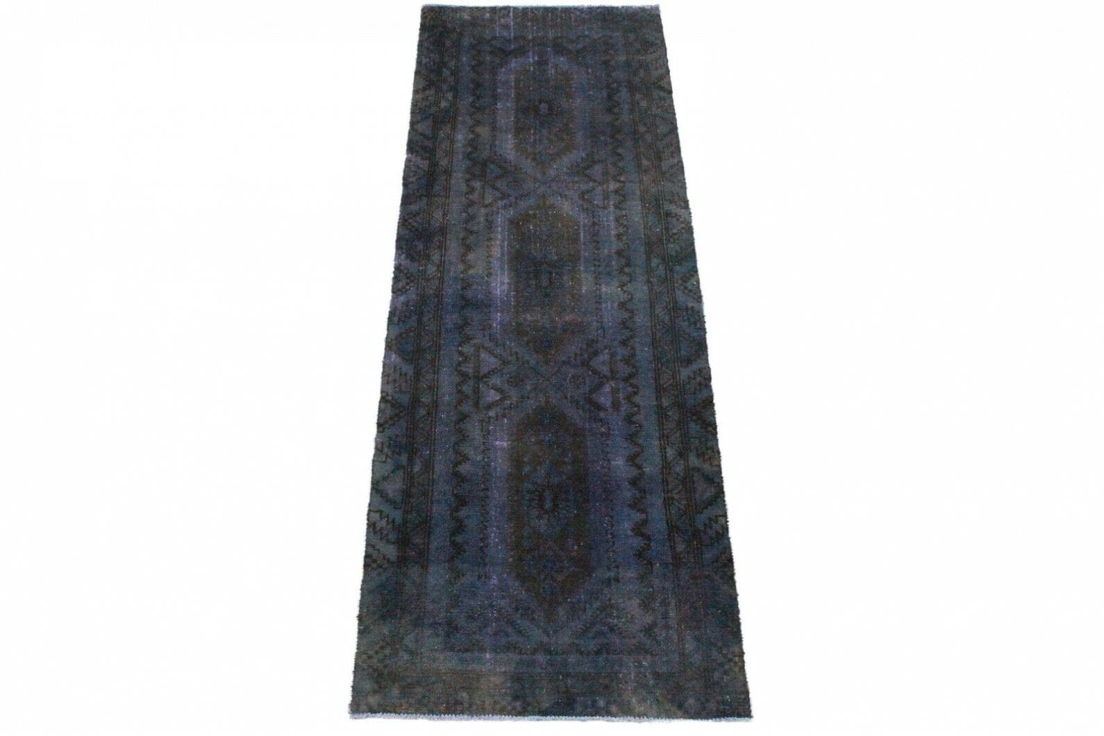 Vintage Läufer Lila 280x89cm - Exklusiver Orientteppich, handgeknüpft