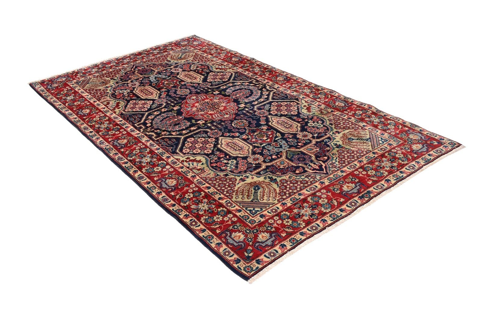 Feiner Perserteppich Kashan 255x152 cm, 350.000 Knoten, handgeknüpft