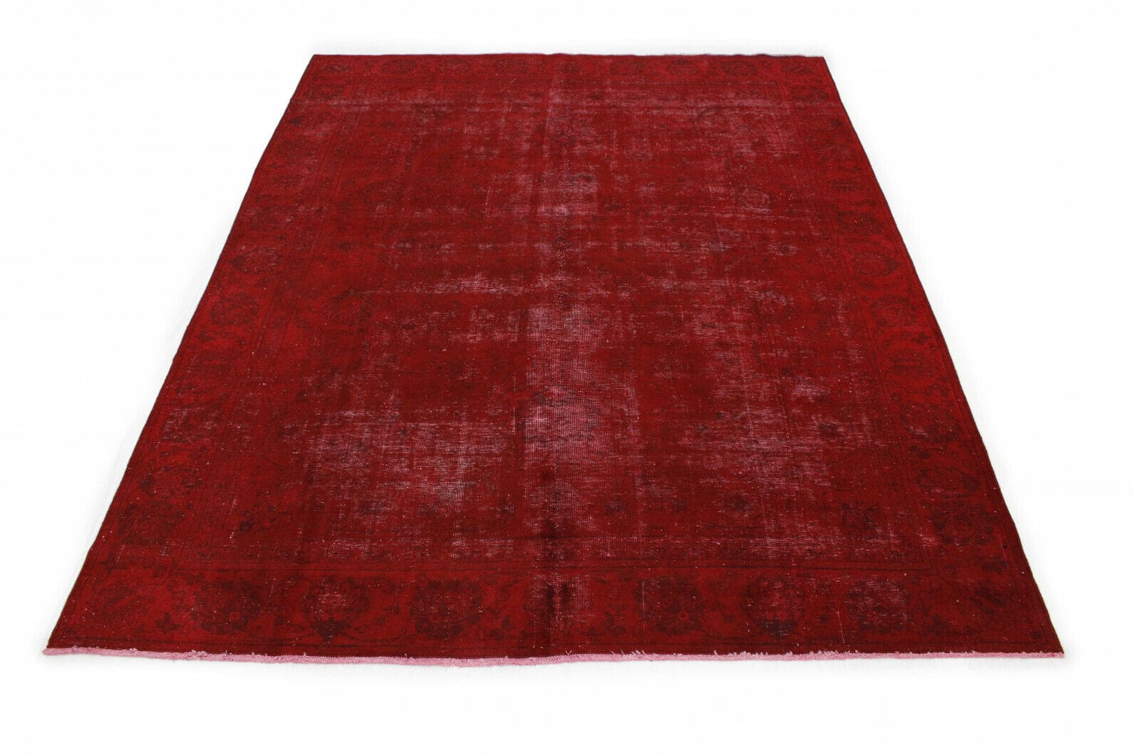 Vintage Orientteppich Rot 383x289cm | Handgeknüpft, Designerstück