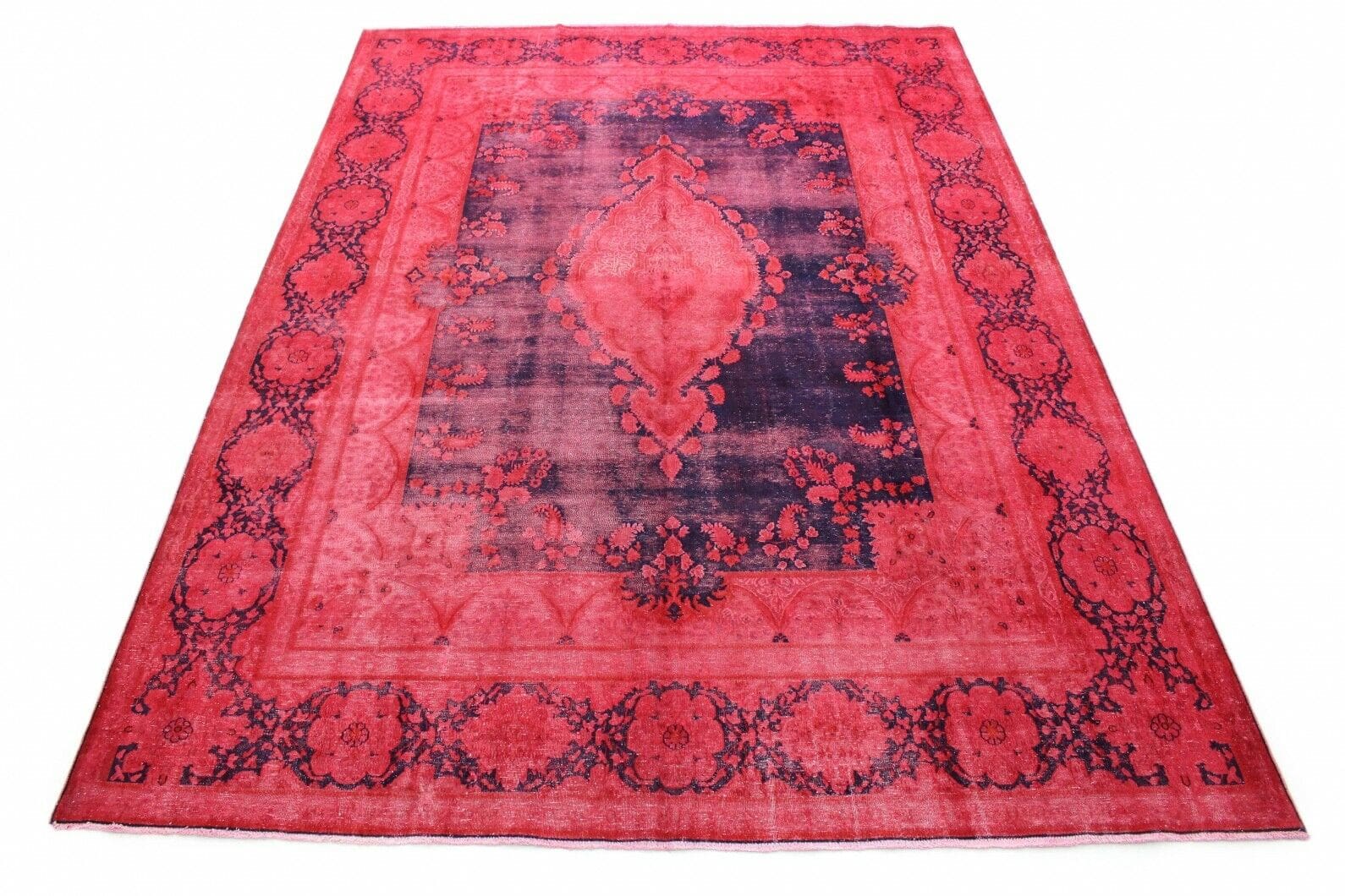 Exklusiver Orientteppich 403x299cm rot - handgeknüpft, Vintage