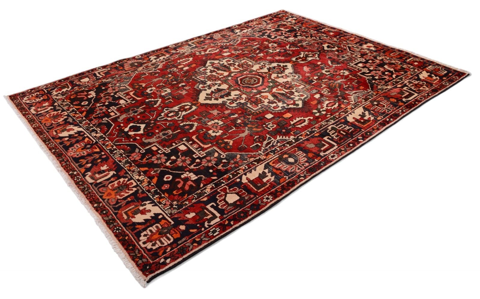 Handgeknüpfter Orientteppich 300x213 cm, 200.000 Knoten, Rot