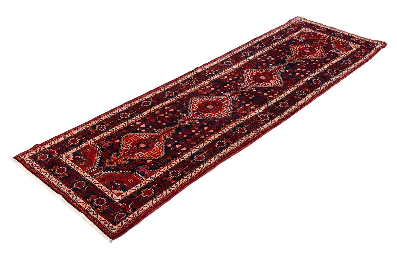 Handgeknüpfter Perserteppich Hamadan 390x117 cm, 250.000 Knoten, neu