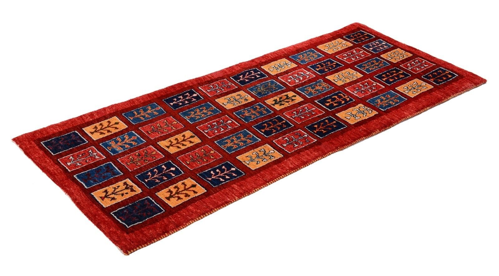 Perserteppich Gabbeh Loribaft 192x80 cm, 300.000 Knoten, handgeknüpft