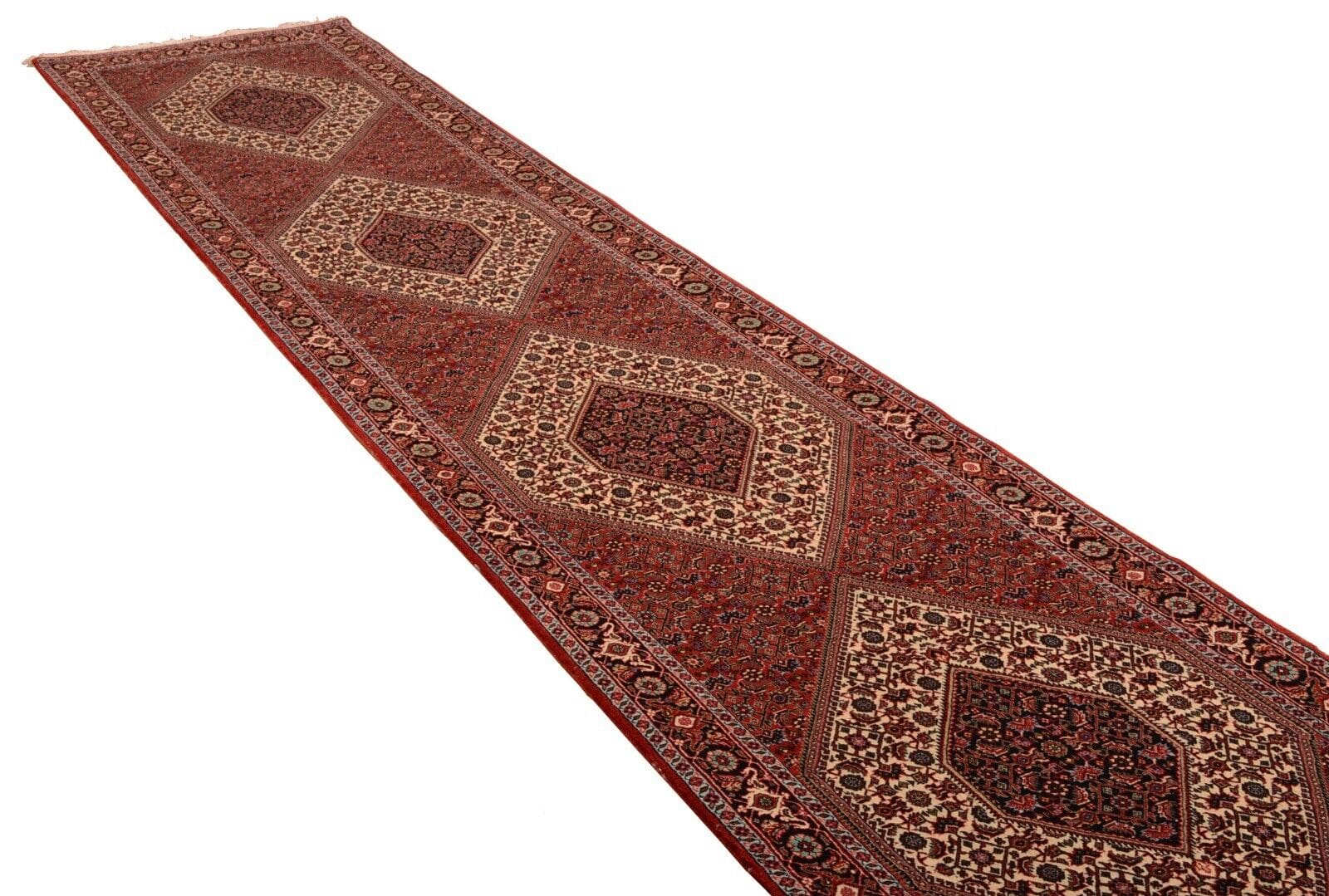 Handgeknüpfter Perser Teppich Läufer Bidjar 420x88 cm, 380.000 Knoten