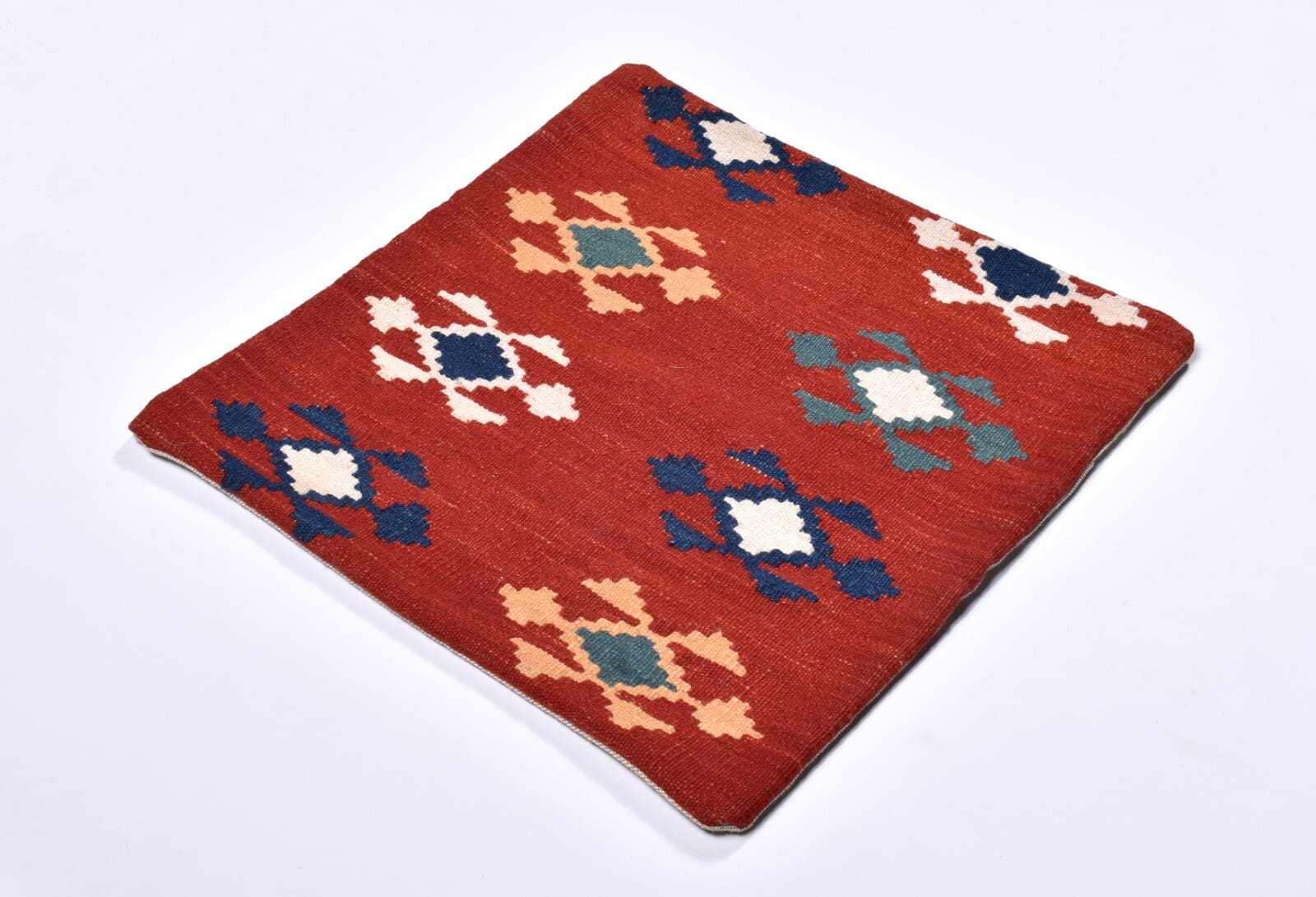 Kelim Kissen 50x50 cm Ghashghai Persien handgewebt Unikat
