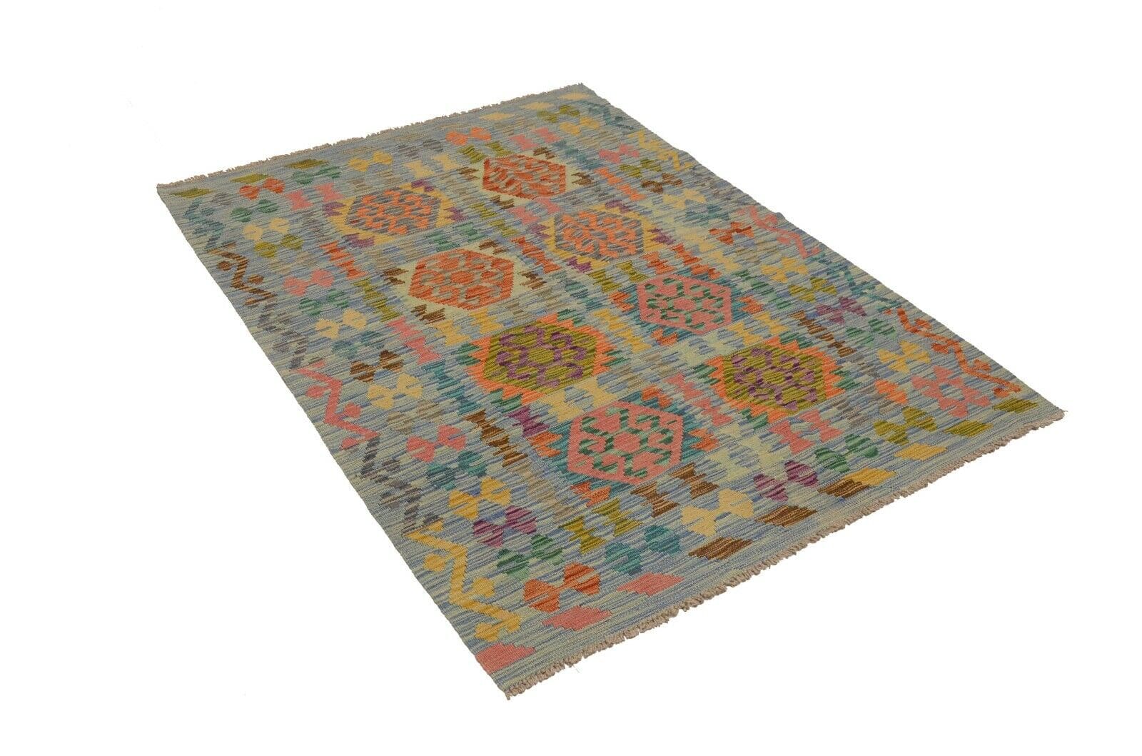 Afghan Kelim 173 x 128 cm handgewebt, geometrisches Design, neu