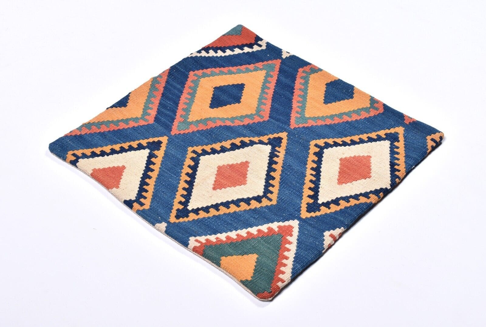 Kelim Kissen 50x50 cm Ghashghai Persien, handgewebt Unikat