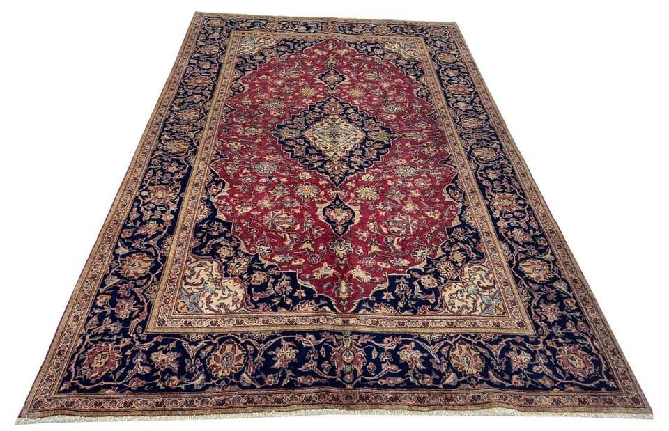 Keshan Perserteppich 295 x 189 cm, 150.000 Knoten, handgeknüpft