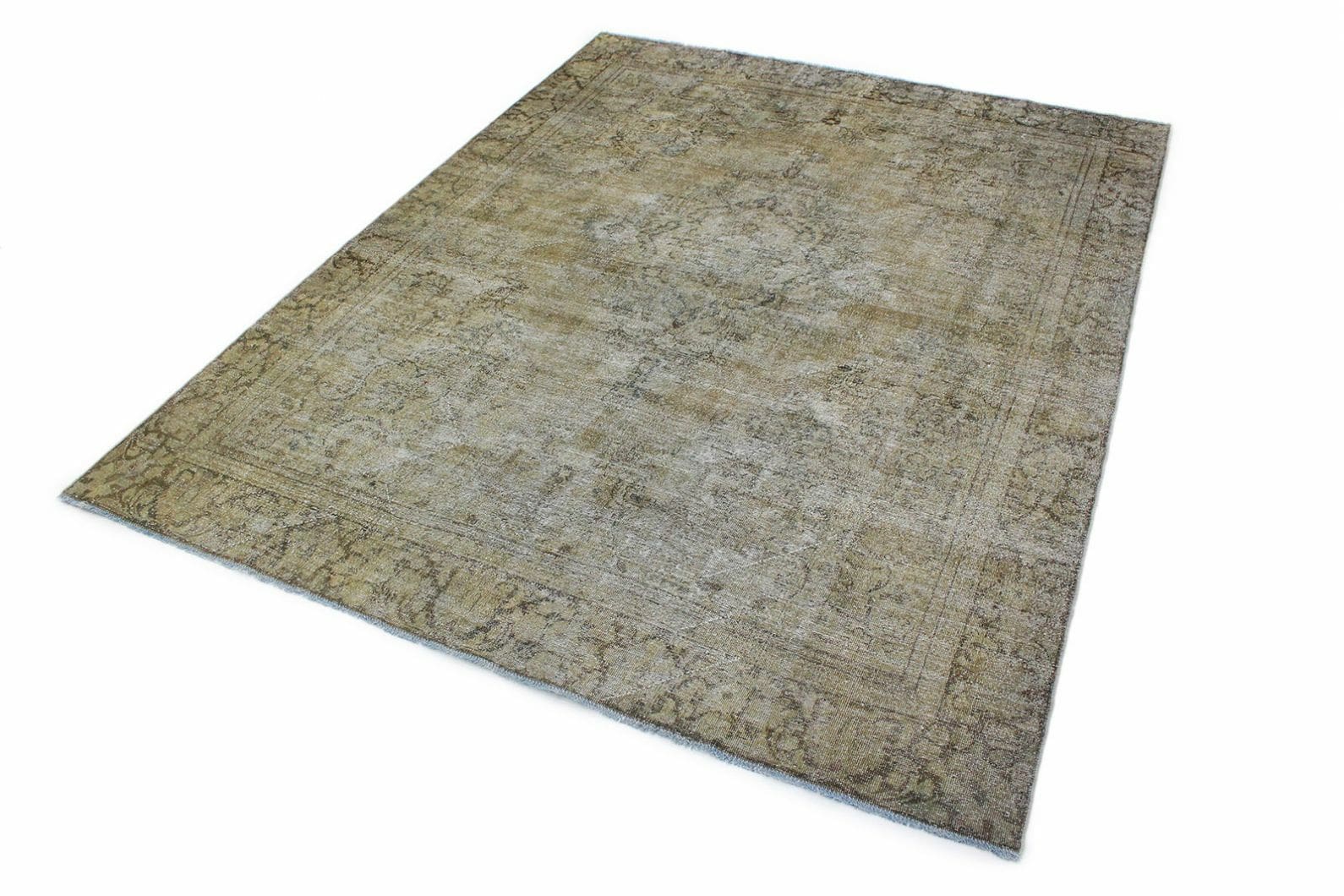 Vintage Orientteppich Grau 340x259cm – handgeknüpft, Unikat