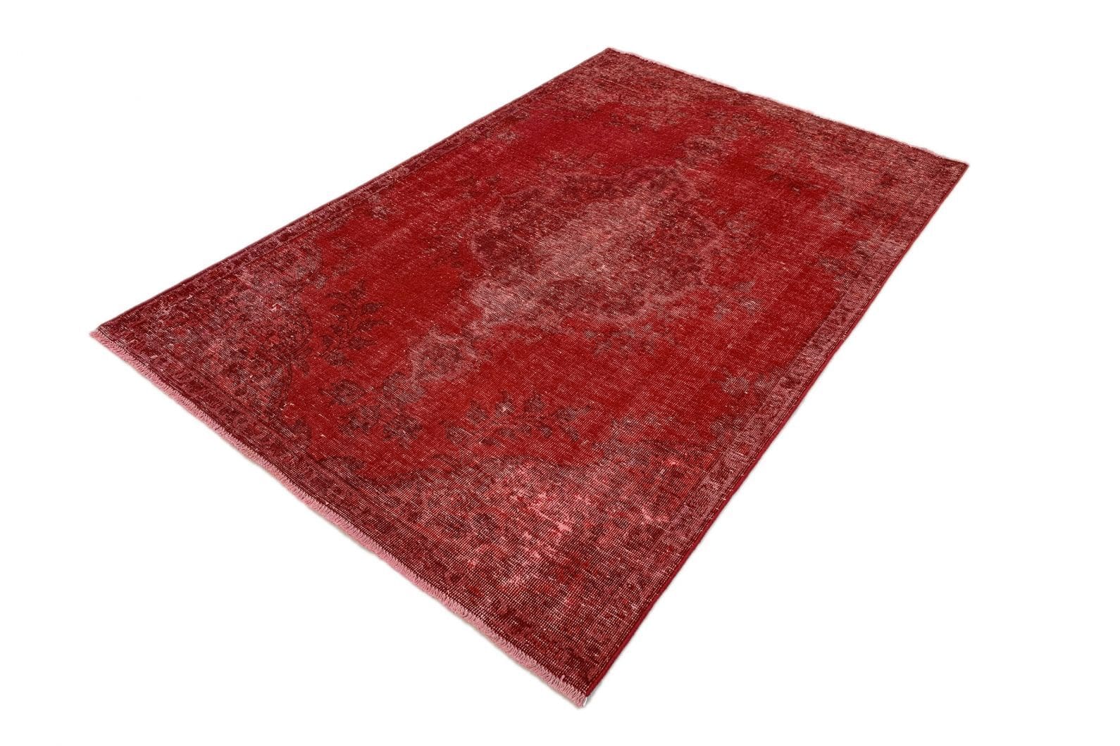 Orientteppich Vintage Rot 240x159cm – Handgeknüpft, Unikat