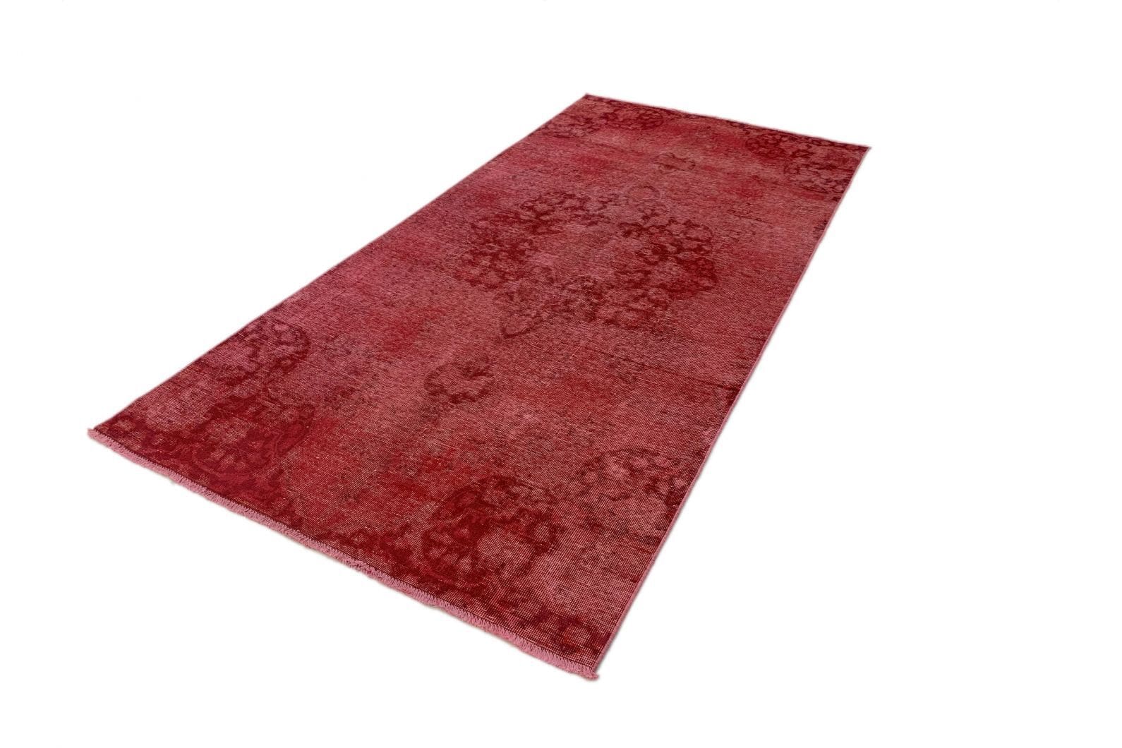 Vintage-Teppich Rot 272x139cm, handgeknüpft, Orientteppich