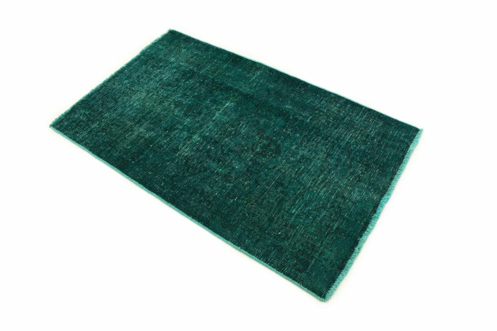 Vintage Orientteppich Türkis Grün 142x89cm, handgeknüpft