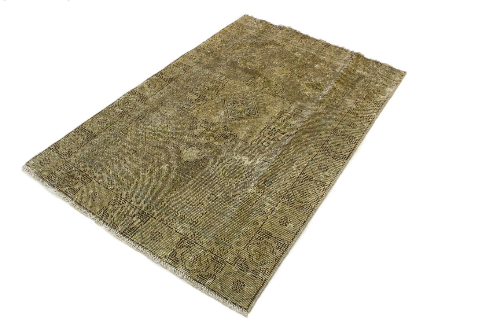 Vintage-Teppich Beige 183x121cm, handgeknüpft, Orientteppich