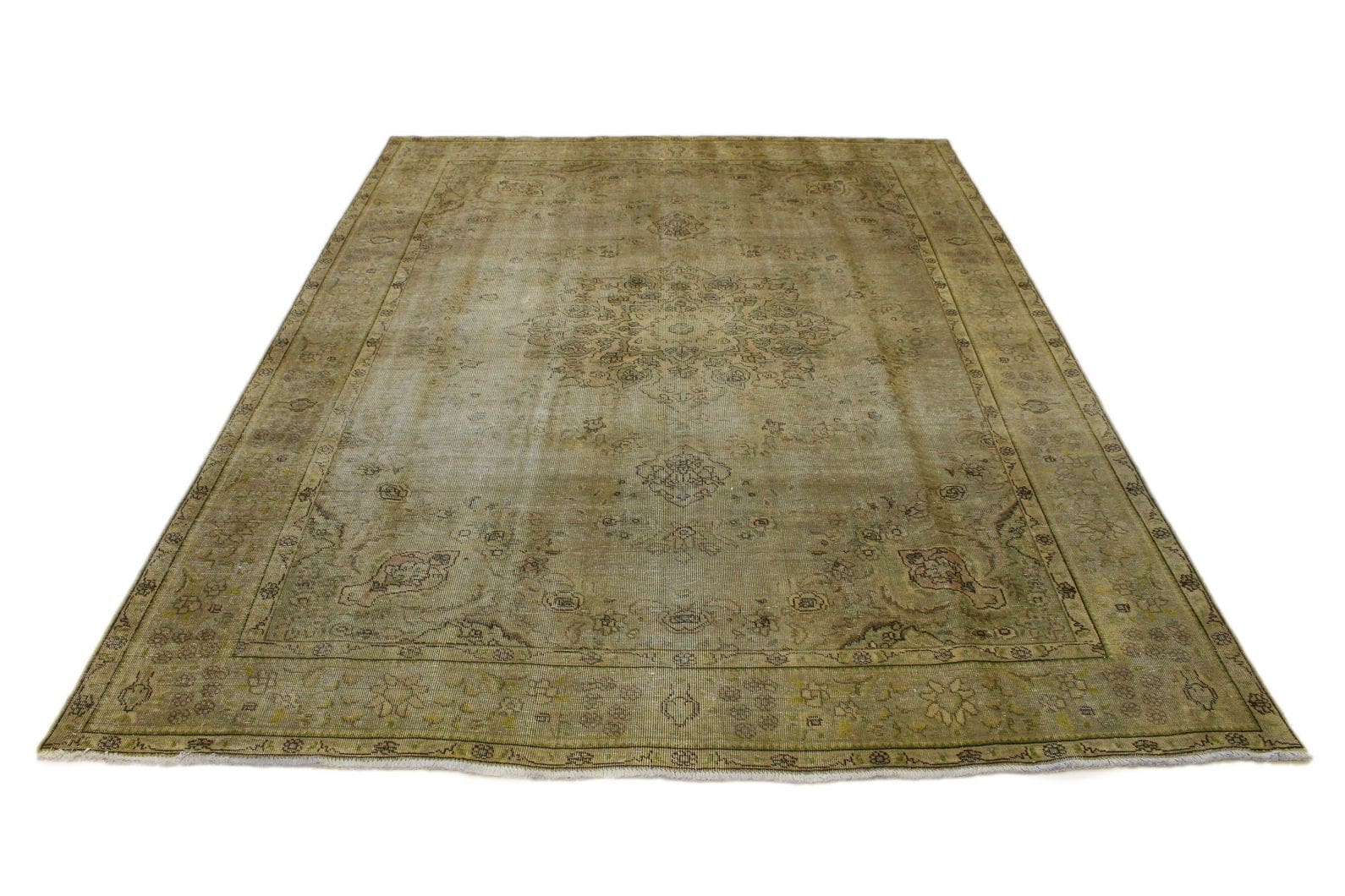 Beige Vintage-Orientteppich 339x249 cm – Handgeknüpft, Unikat